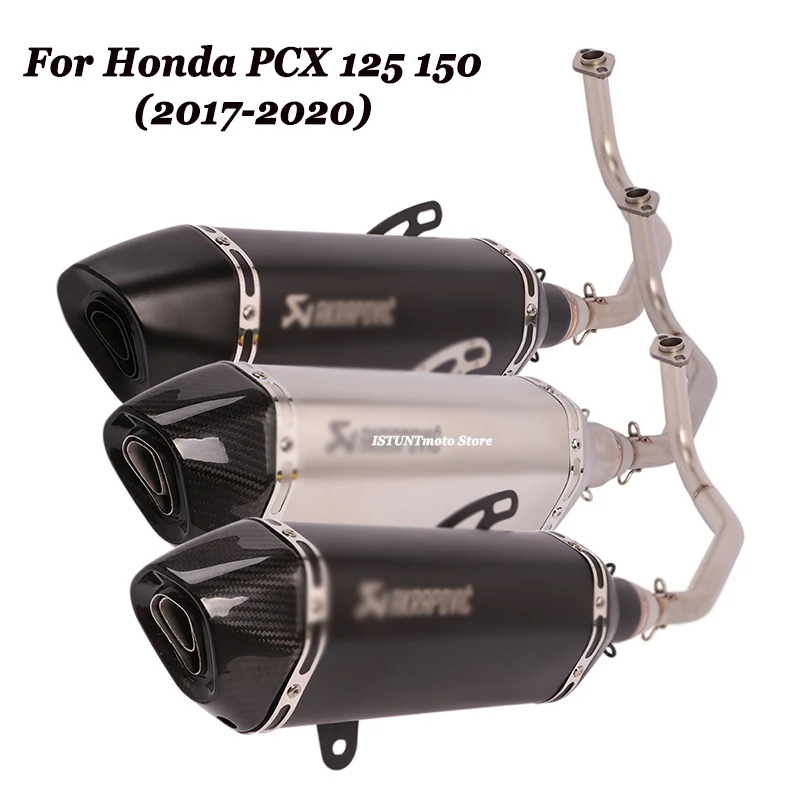 

Motorcycle Full Exhaust System Header Loop Front Pipe Muffler For Honda PCX 125 150 2017 2018 2019 2020