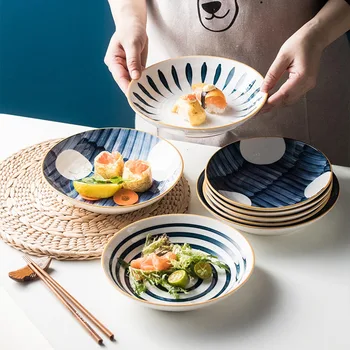 

Dinner Plates Microwave Safe Lunch Plates Reusable Eco-friendly Free Lightweight Dirt-resistant Easy Clean HUG-Deals