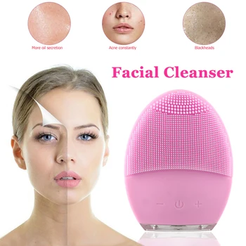 

Blackhead Deep Cleaning Face Brushes Ultrasonic Electric Face Cleansing Brush USB Charging Pore Blackhead Cleaner