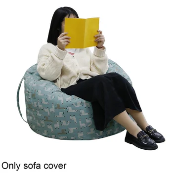 

Gaming Canvas Round DIY Storage Zipper Bean Bag Sofa Cover Washable No Filling Accessories Organizer Home Decor Plush Toy 80cm