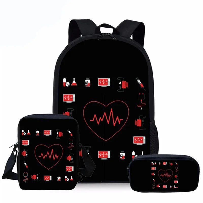 School-Bags Bagpack Children Shoulder Primary Teenagers Girls Kids Nurse for Boys 3pc/Set