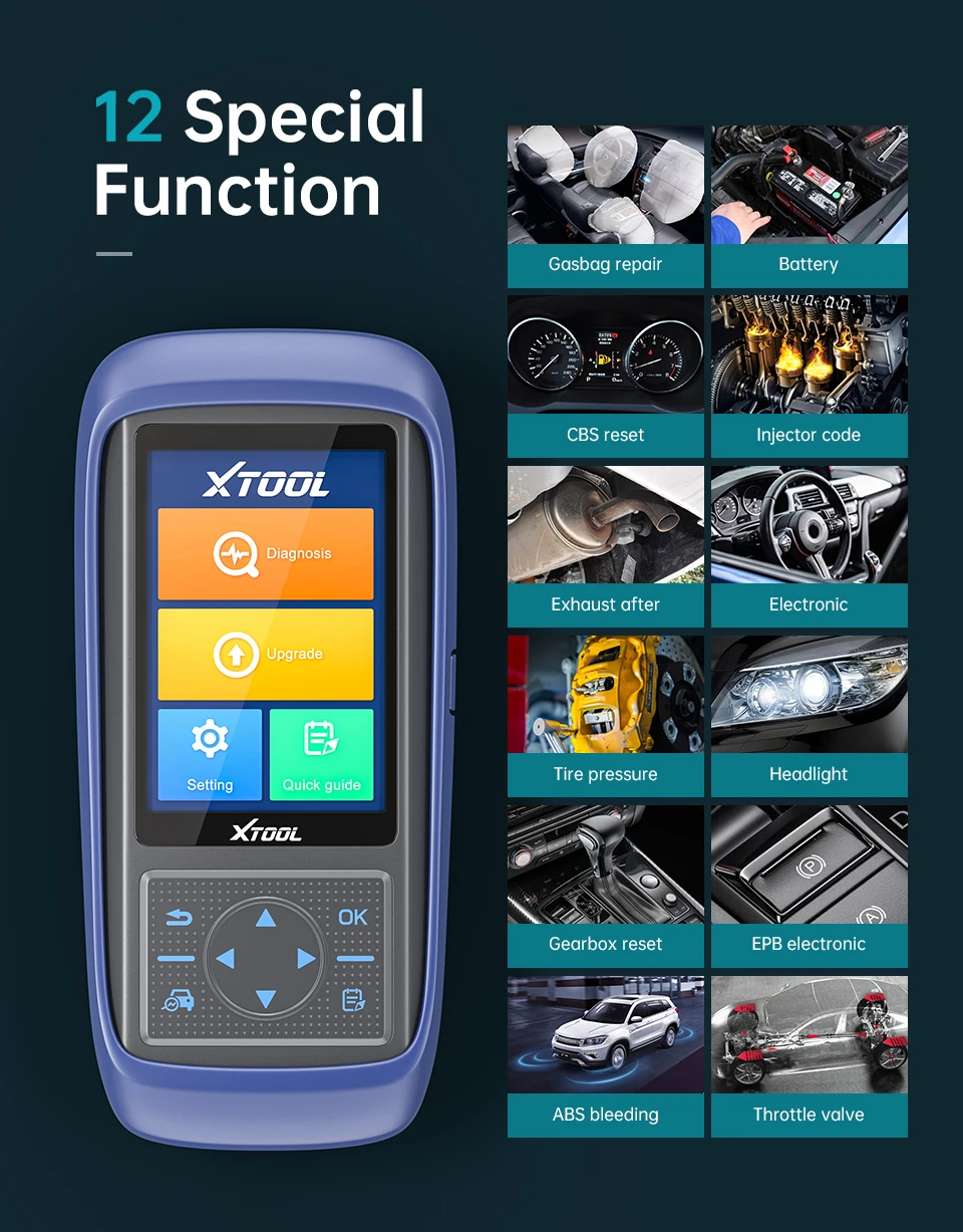 Автомобильный диагностический сканер XTOOL A30 PRO с сенсорным экраном OBD2 12 видов| |