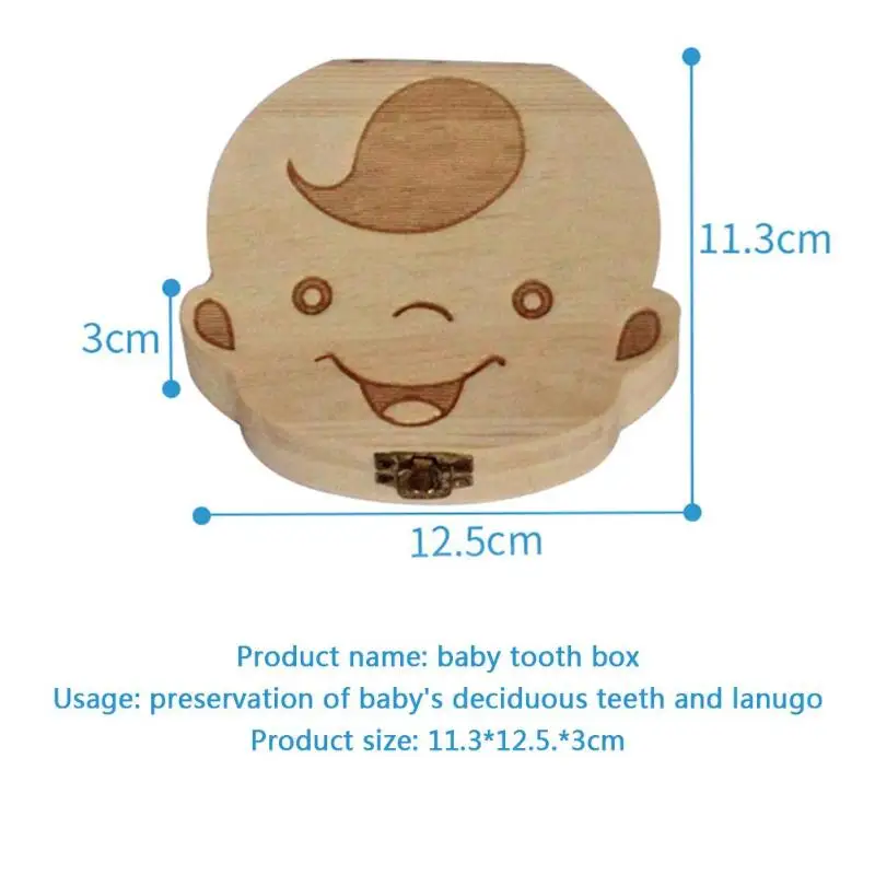 Деревянная детская деревянная коробка для зубов, Детская коробка для хранения зубов, пуповина, Lanugo, органайзер, подарок, Keepsakes Save
