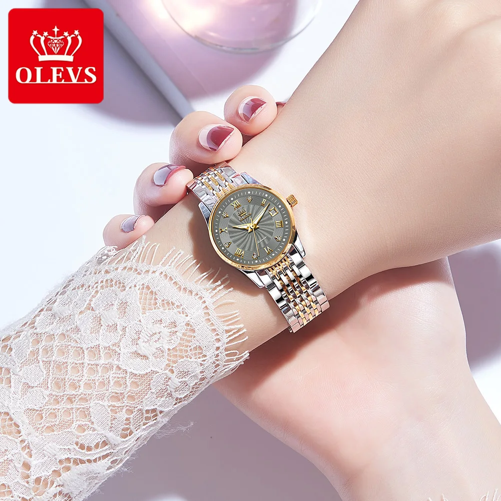 OLEVS Women Watches Mechanical Watch Luxury Bracelet Wrist Wristwatch Elegant Ladies Automatic Clock Watch Relogio Feminino 6630
