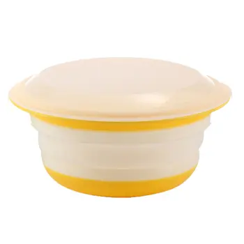

New 3pcs Matte Portable Folding Collapsible Bowl Set Camping Tent Outdoor Travel Cookware Food Containers Dishwasher Safe