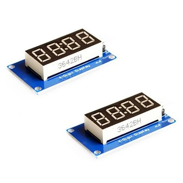 4 бита TM1637 цифровой светодиодный модуль дисплея трубки с часами для Arduino Raspberry Pi(2 шт