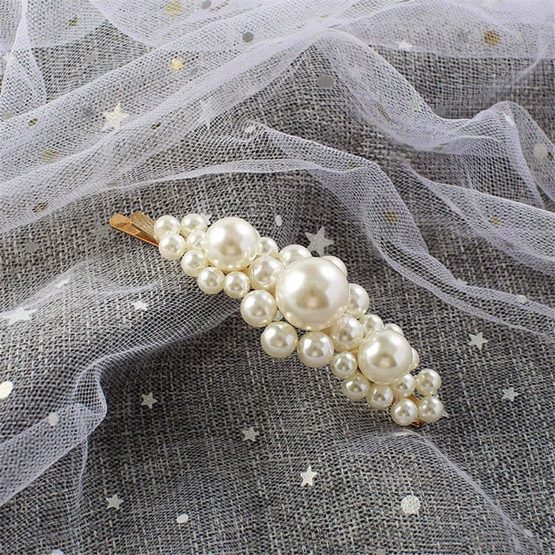 1pcs Fashion Pearl Hair Clip for Women Barrette Hair Pins Barrettes BB Hair Clips Hairpin for Girls Styling Accessories