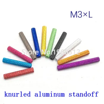 

10pcs M3*10/15/20/25/30/35/40 colourful knurled aluminum standoff spacer Stud Fastener for RC Multirotors