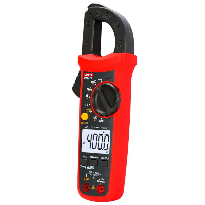 UNI T UT202 + мультиметр зажим 400A цифровой клещи true RMS Высокоточный