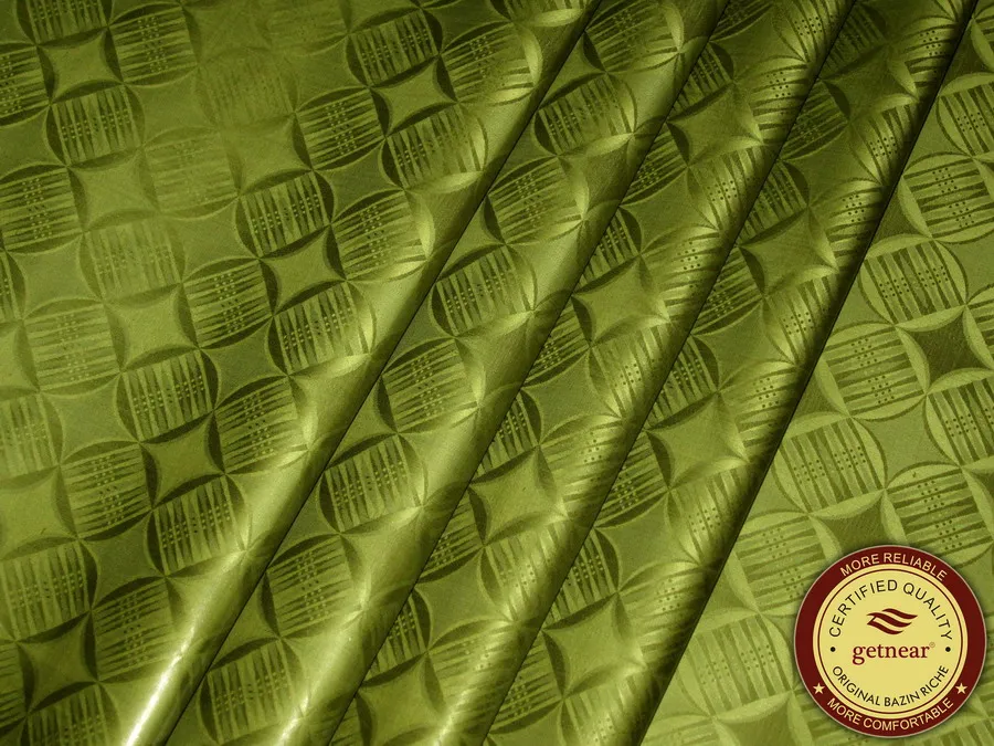Лидер продаж морская парча высокое качество Базен Riche 10 ярдов/сумка ткань для одежды в африканском стиле Shadda - Цвет: Q Army Green