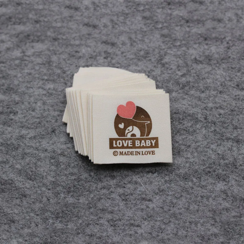 Cotton Clothing Tags with Printing, New Fashion Labeling, Woven