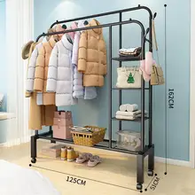 Support de séchage Simple pliant, chambre à coucher, poteau unique, intérieur, tringle à vêtements, balcon, porte vêtements, ménage