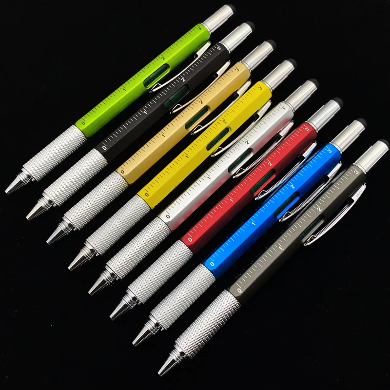 1 шт., 8 цветов, новая многофункциональная отвертка, шариковая ручка, сенсорный экран, металлический Подарочный инструмент, школьные офисные принадлежности, канцелярские ручки