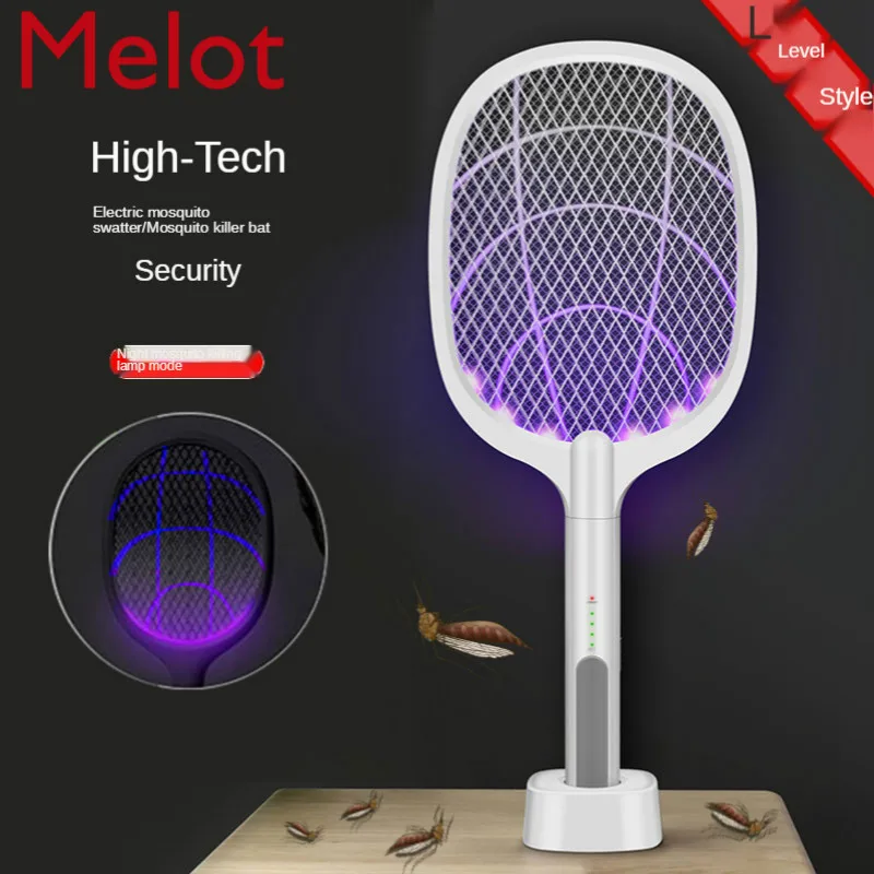 two-in-one-electric-mosquito-swatter-rechargeable-household-powerful-multi-function-battery-dual-use