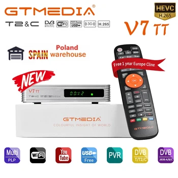 

Newest GTMEDIA V7 TT DVB-T2 /C Digital Satellite TV Receiver Wifi TV Box Receiver with USB Wi-Fi Spain no app