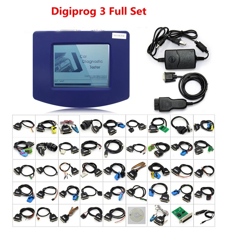 VSTM Digiprog III V4.94 Digiprog 3 с OBD2 ST01 ST04 кабеля инструмент коррекции одометра Digiprog3 с комплектных линейных dfdf