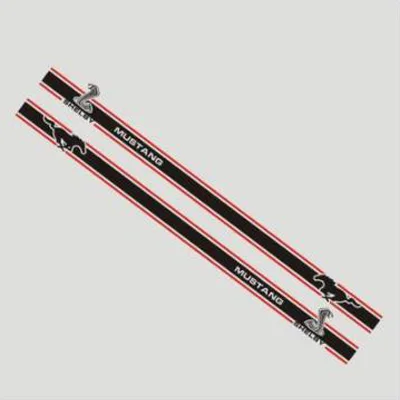 Red with Black Спорт гоночный стиль Боковая дверь полоса пленка Талия линия наклейка винил для Ford Mustang - Название цвета: Red with Black