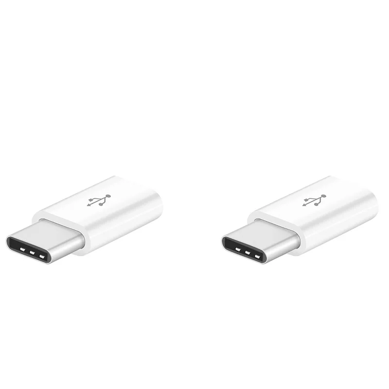 2pcs(white) 5 шт. микро USB к USB C адаптер для мобильного телефона Microusb разъем для huawei Xiaomi samsung Galaxy A7 адаптер USB TypeC - Цвет: 2pcs(white)