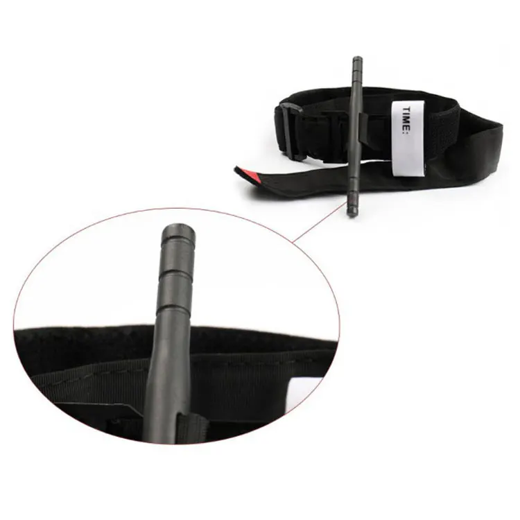 Military Tactical Tourniquet First Aid Survival Combat Application Red Tip Medical Emergency Tourniquet for Outdoor One Hand