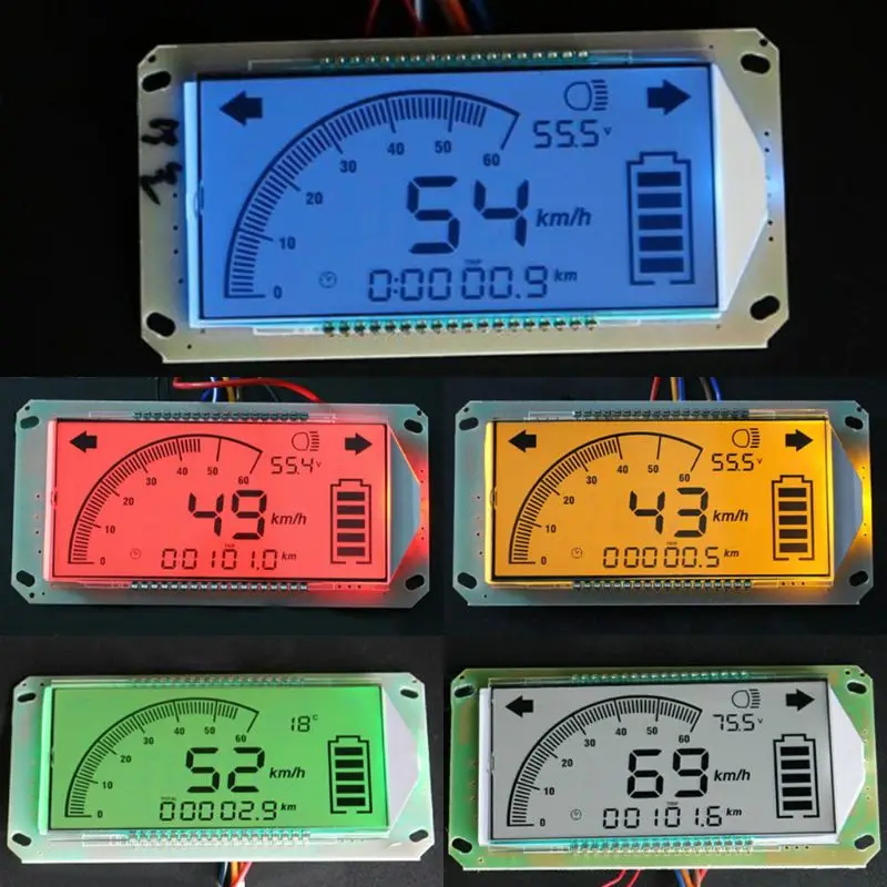 

Multifunction Speedometer Voltmeter Thermometer Odometer for Electric Bicycle Motorcycle Car Dashboard 48V 60V 72V