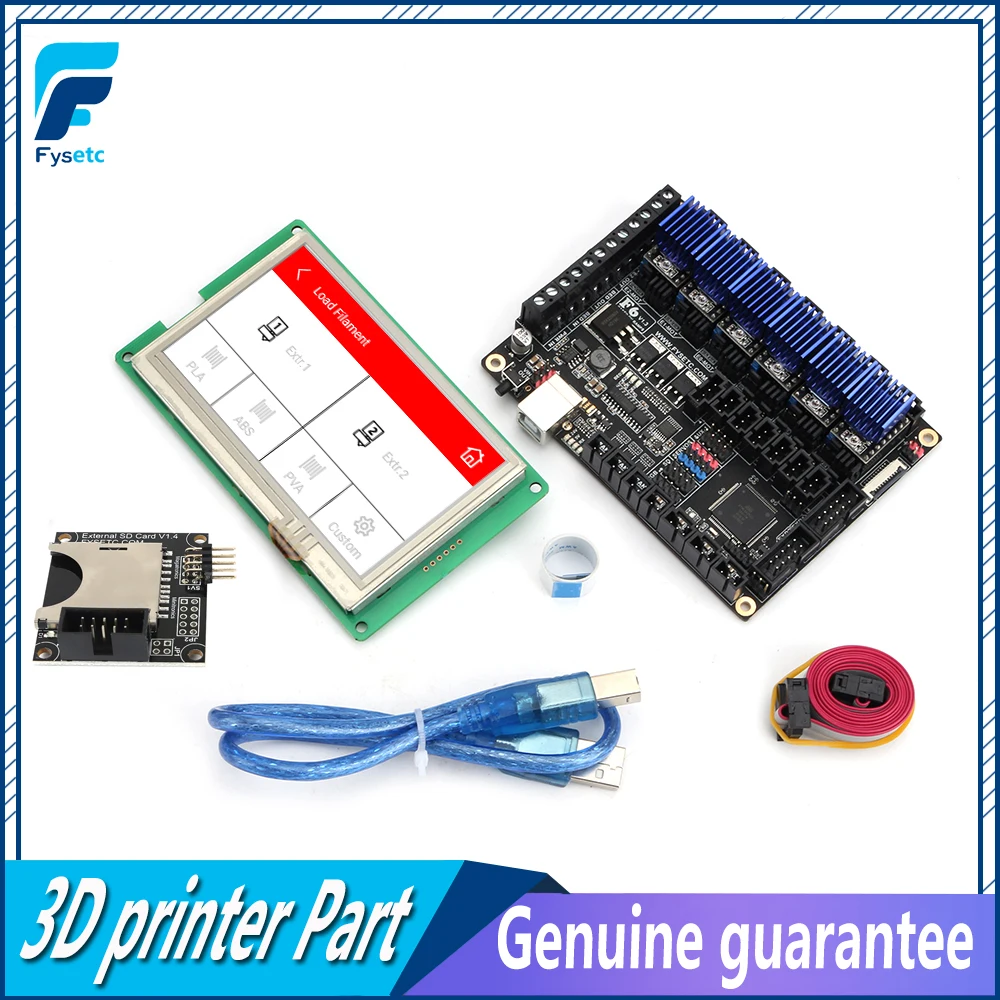 : FYSETC F6 V1.3 все в одном материнская плата + 4 3 дюймов ЖК дисплей Дисплей с Card Reader