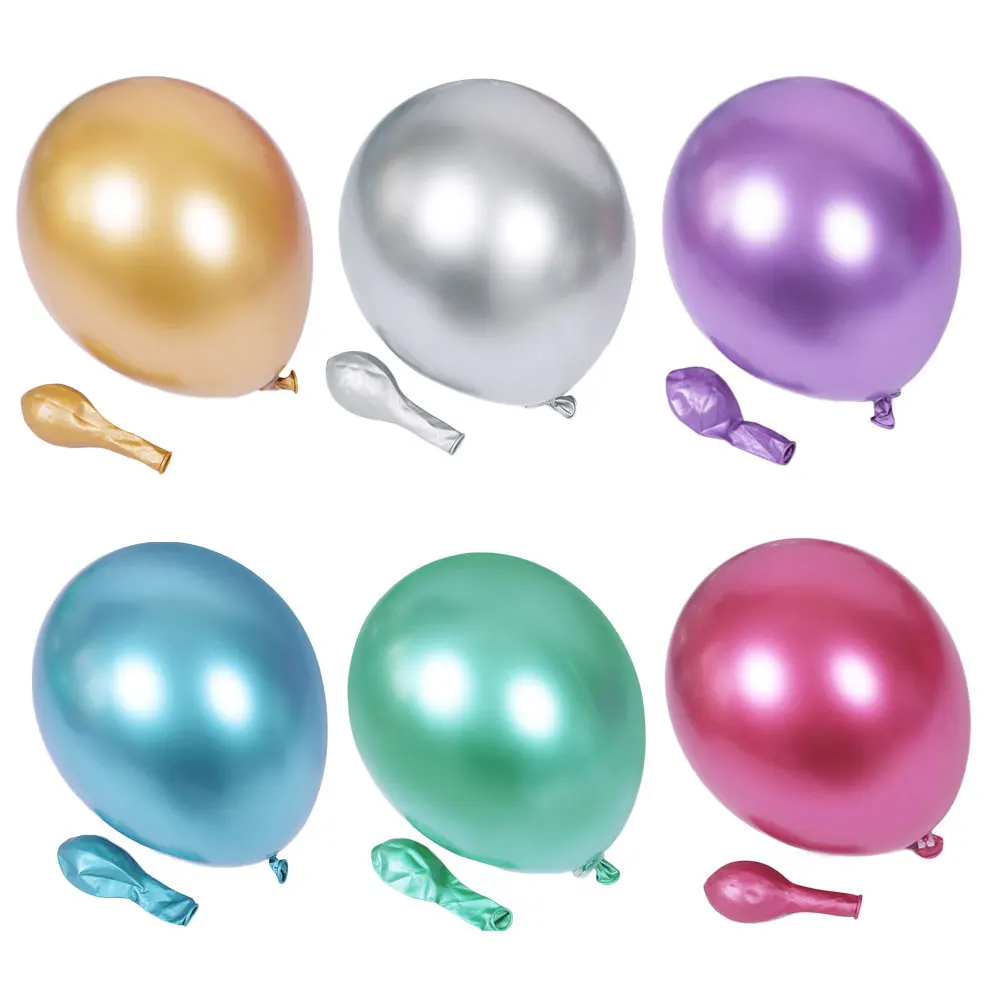 

50 Pcs Latex Balloons 12 inch Thickened Pearlescent Metal Balloon Graduation Congratulations Party Supplies Inflatable Balloons