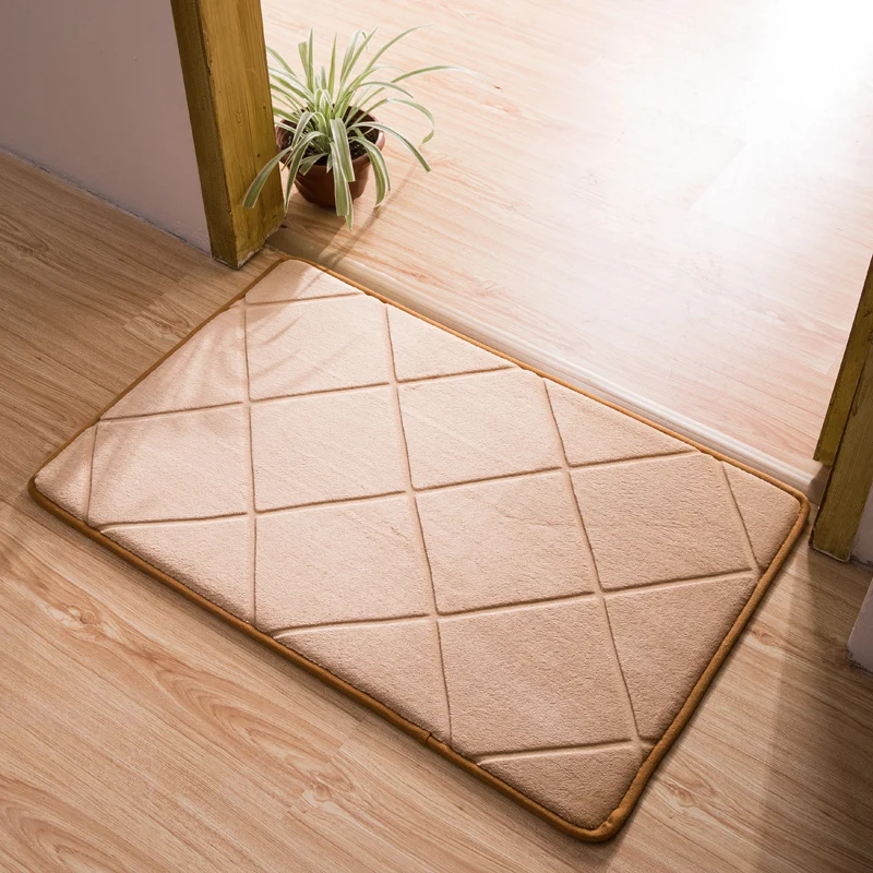 Anti-slip Anti-fatigue Bathroom Kitchen Floor Mat Entrance Doormat Washable Balcony Area Rug Living Room Bedroom Carpets - Цвет: camel style B