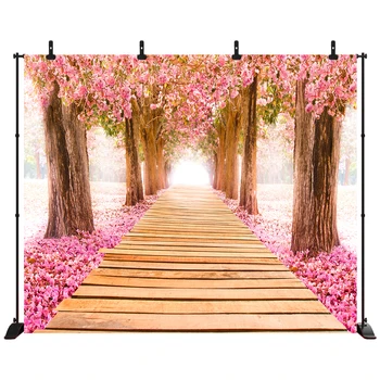 

Acejoker Cherry Tree Backdrop Happy Birthday Baby Shower Photoshoot Video Background Vinyl Photography
