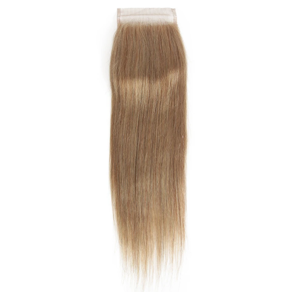 Прямые Волосы Remy Forte, пряди с закрытием, блонд, 30 пряди с закрытием, бразильские волосы, волнистые пряди, 3/4 пряди волос
