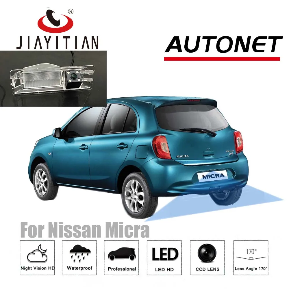Jiayitian Per Nissan Micra Telecamera Posteriore Ccd/Visione Notturna Della Macchina Fotografica Di Backup Macchina Fotografica D'Inversione Della Tar