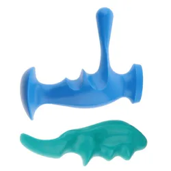 Deep Tissue Manual Massage Tool Set - Trigger Point Acupuncture and Thumb Saver Massager for Body, Foot, and Back Relief (VIOLET)