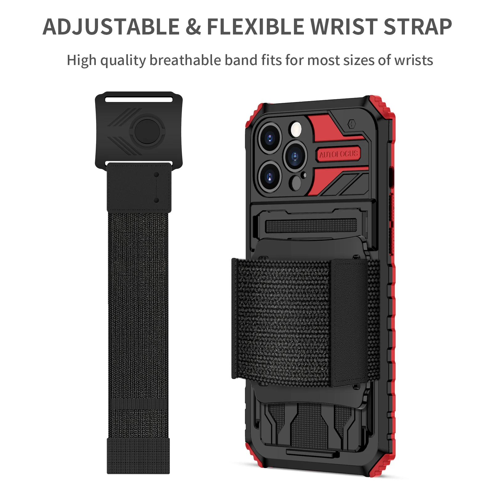 Heavy Duty iPhone Armband Phone Holder Case with Kickstand