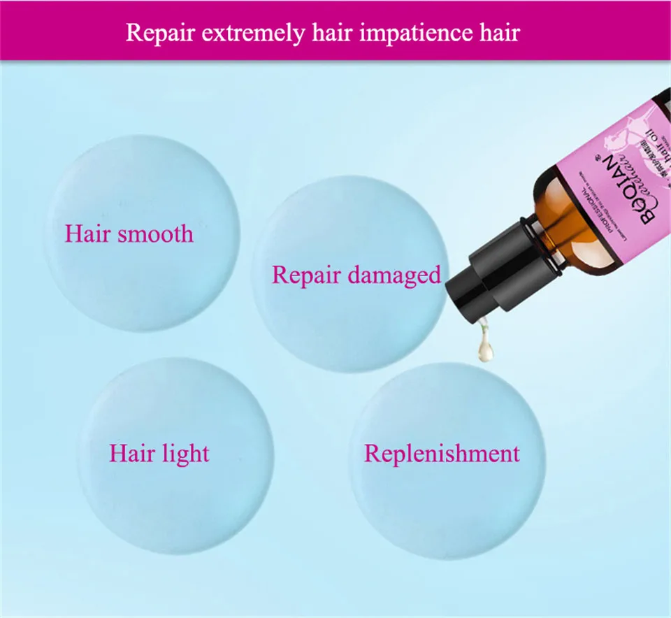 BOQIAN Morocco одноразовые волосы эфирное масло для кожи головы Frizzy сухой ремонт волос Лечение Уход за волосами Волосы раздельные концы