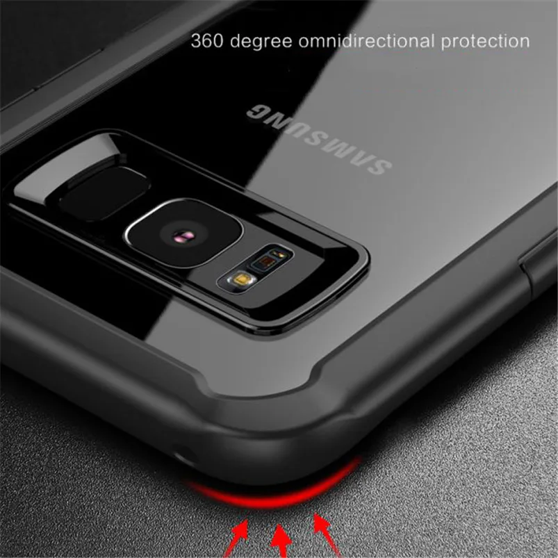 Противоударный чехол для samsung Galaxy S10 S9 S8 плюс S10E Note 8 9 Прозрачная крышка для samsung J8 A6 A7 A8 плюс бронированный чехол