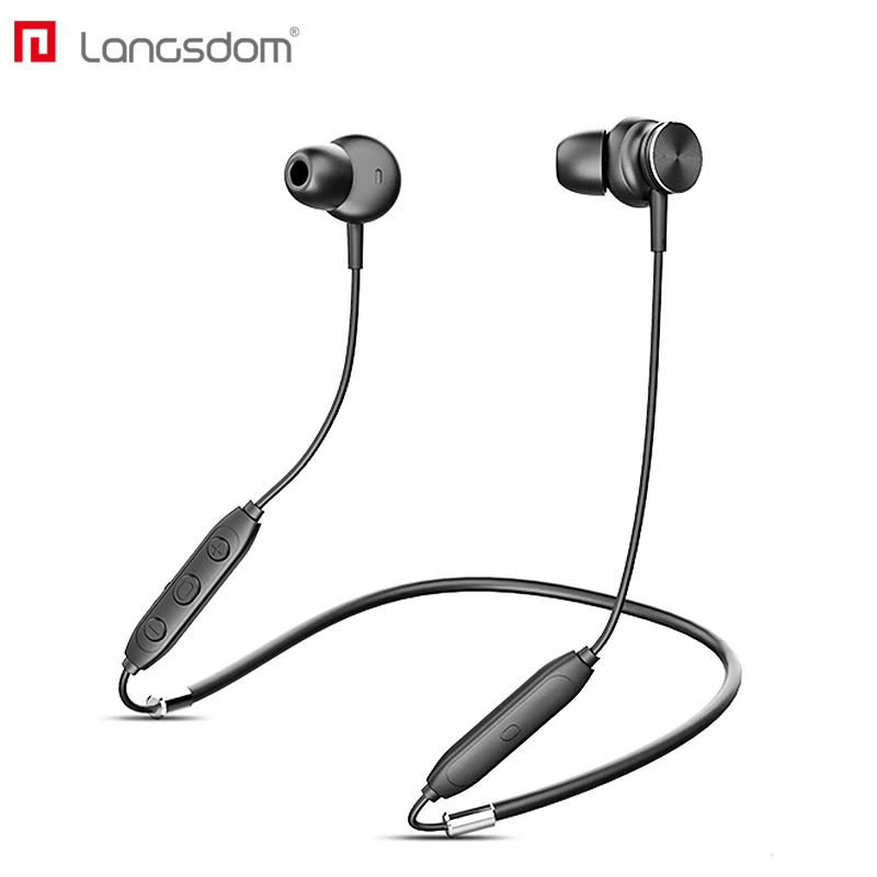 Langsdom L23 беспроводные наушники в ухо Bluetooth с микрофоном шейным ободом спортивная