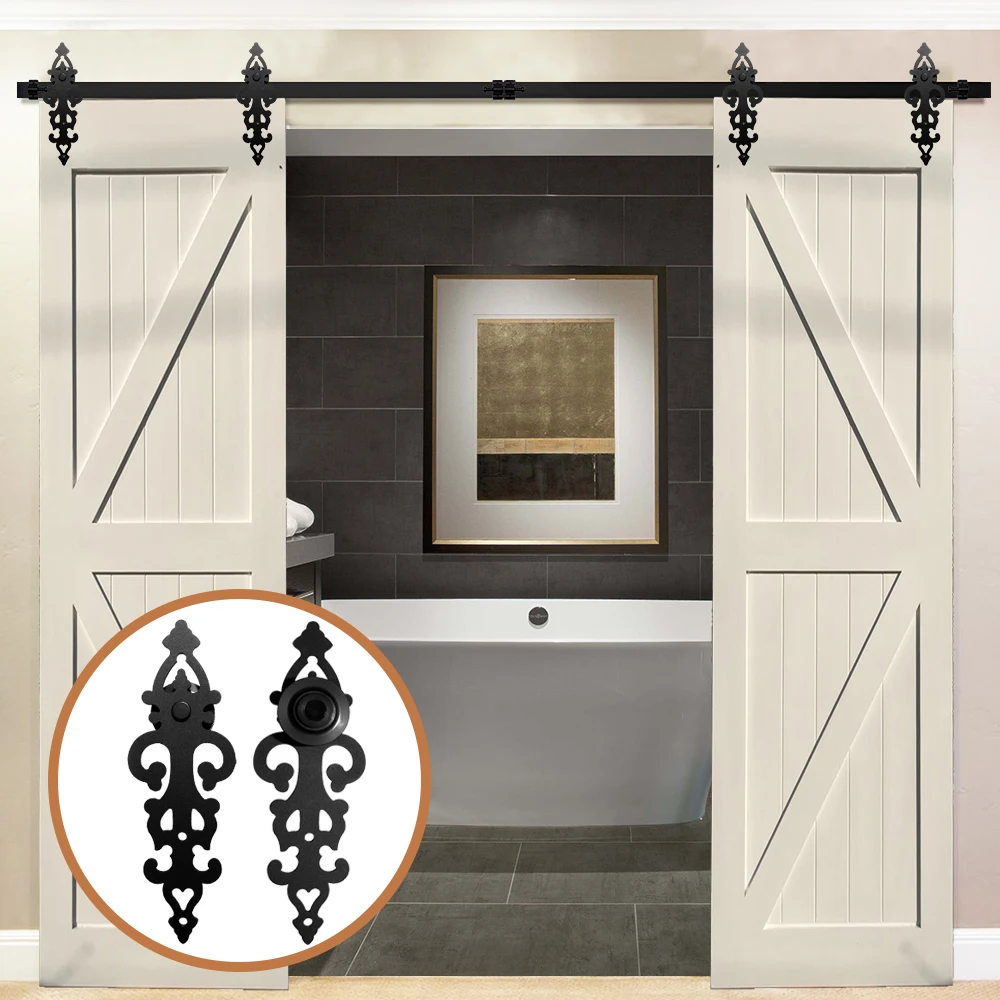 Jachor 416ft Barn Door Slides Hardware Kit Vintage Style Door Rail