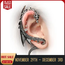 Новинка, серьги в виде дракона, серьги-манжеты, серьги-гвоздики на клипсах, панк, готика, модный подарок, панк украшения для ушей, серьги, Женские аксессуары A523