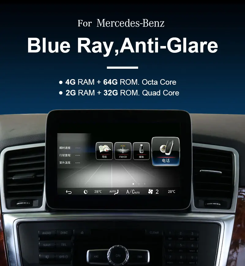 Ugode Автомобильный мультимедийный 8,4 дюймов Авторадио экран монитор gps NAVI ML для Mercedes Benz ML W166/GL X166(2012-) плеер