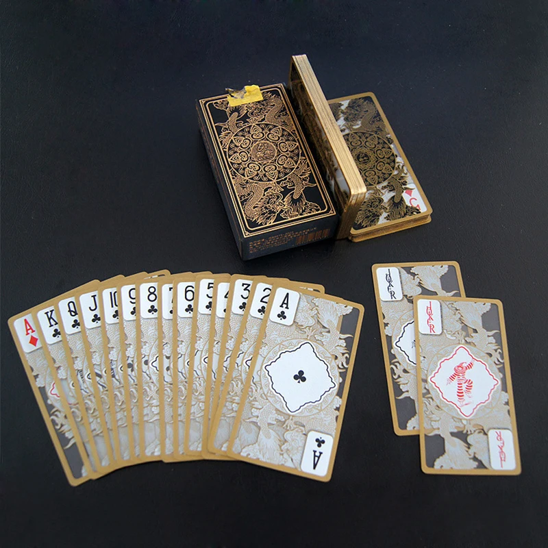 Transparent Plastic Playing Cards Waterproof Phnom Penh Dragon Playing Cards Collection Friend Gifts playing cards plastic playing cards