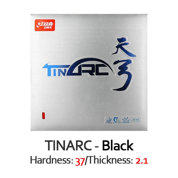 Black H37 T2.1 DHS TINARC/Оловянная дуга/TINARC-1 резиновая оригинальная DHS губка для пинг-понга - Цвет: Black H37 T2.1