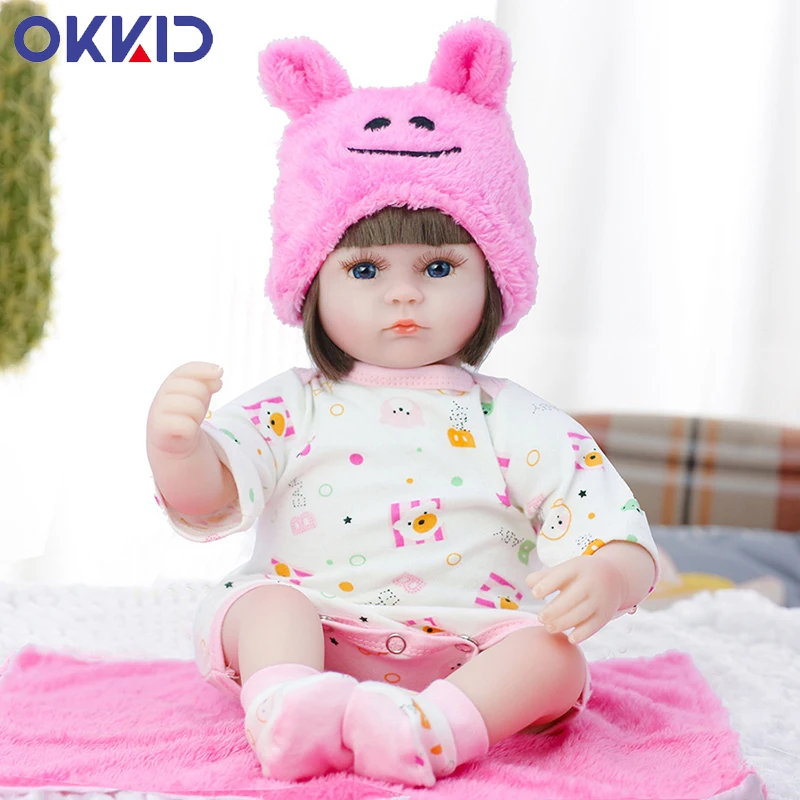OKKID 42 см Реалистичная мягкая кукла Bebe силиконовая Reborn Baby Playmate Куклы Игрушки для