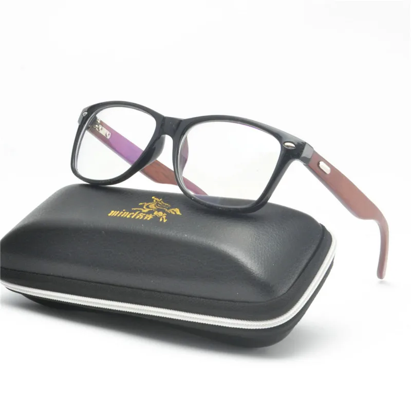 Новые мужские прогрессивные многофокусные очки для чтения мужские и женские квадратные деревянные очки для дальнозоркости и дальнего FML - Цвет оправы: black