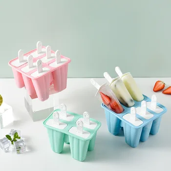 

6 Grid New Style Creative Silicone Ice Tray Ice Maker Self-Made DIY Popsicle Ice-cream Mould Set Popsicle Ice Making Mould