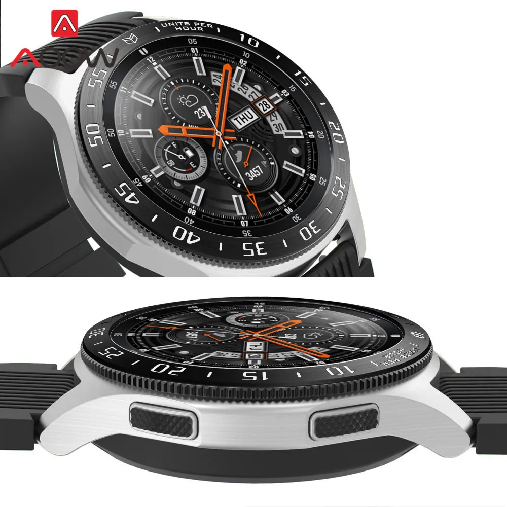 Ободок для часов для samsung gear S3 Frontier Galaxy Watch 42 мм 46 мм клейкая Защитная крышка кольцо из нержавеющей стали