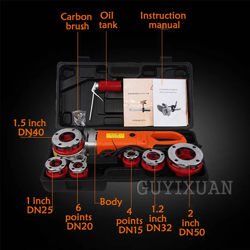 US $183.43 2300w Convenient Handheld Electric Threading Machine Household Galvanized Pipe Iron Pipe Threading Machine