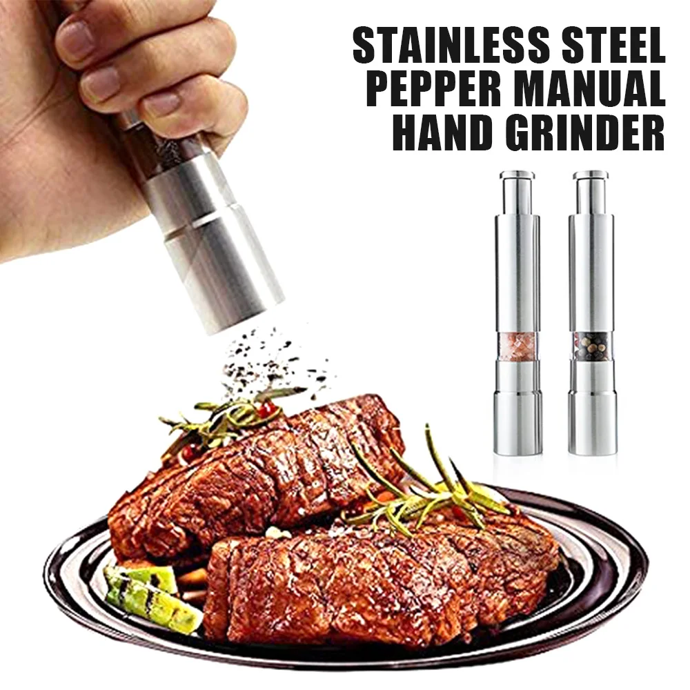 GT 2 шт./компл. мельница для соли и перца из нержавеющей стали с рукояткой травами