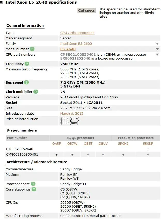 Процессор Intel Xeon E5-2640 E5 2640 95W шесть ядер C2 настольный процессор cpu 2,5 GHz LGA 2011 протестированный рабочий