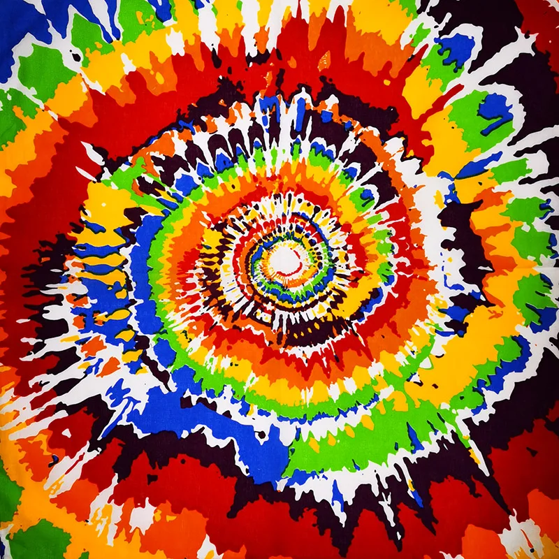 Rainbow Tie Dye Women Foulard Hip Hop Cotton Square Scarf Bandana Swirl Headband Scarf Gradient Color Gifts For Men/Boys/Girls 2