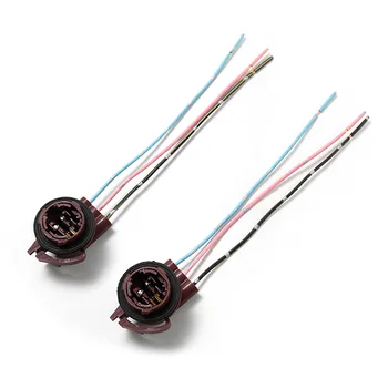 

2pcs Car Bulb Socket Brake Turn Signal Light Harness Wire Plug Connector 3157 4157