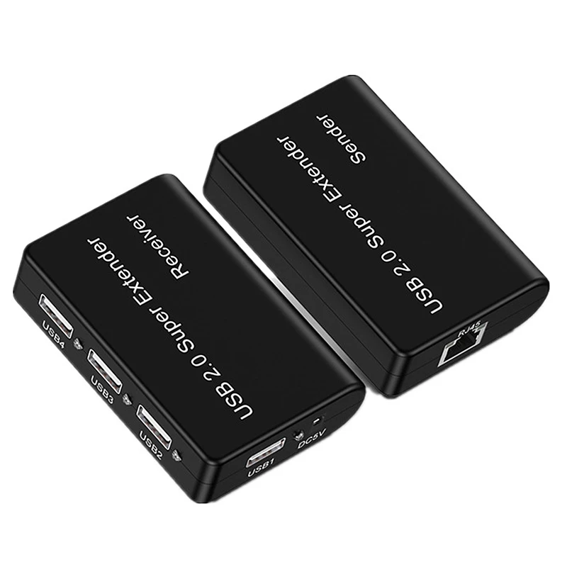 USB разветвитель 1X4 USB2.0 на RG45 удлинитель 100 метров сетевой адаптер для (вилка